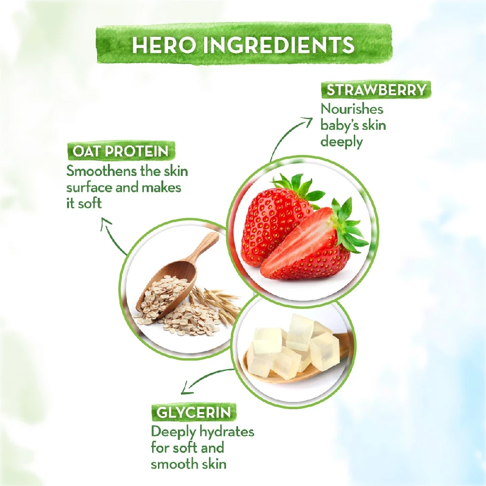 Super Strawberry Body Wash for Kids with Strawberry and Oat Protein, 300 ml-4.webp